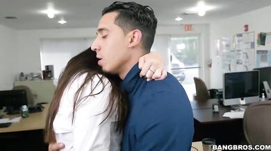 Karlee Grey Gets Yelled At By Her Boss, But She Feels Better After Her Coworker Makes Her Squirt