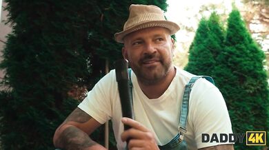 Girlfriend helping him ease the pain