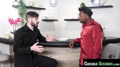 Cuck Jerks Off As His Hot Busty Redhead Wife Gets Fucked By Realtors