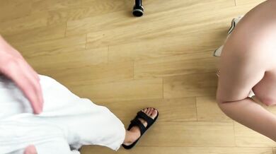 A stepfather and his busty whore took his stepson's virginity