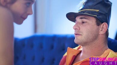 Petite Blonde Ballerina Molly Little Rides Nutcracker Prince Stepbro's Hard for her Dick