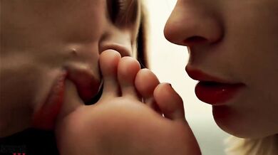 Two chicks worship Lady Dee with toe sucking and soles licking
