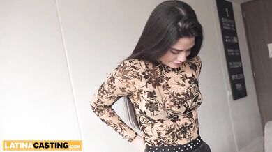 Submissive Latina gags on BWC before getting drilled in doggystyle
