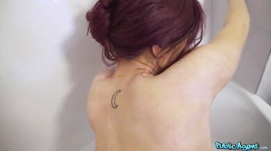 Hot British Redhead Atlanta Moreno Gives Sloppy Blowjob And Rides A Big Hard Cock