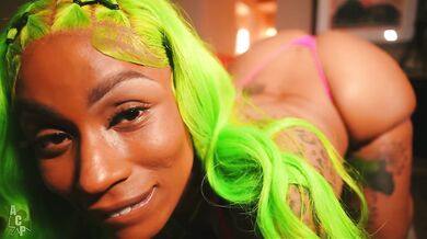 BBW ebony is having sex fun with a scary clown