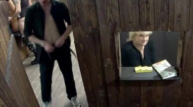 Whorehouse where you can fuck several stunning women behind the wall