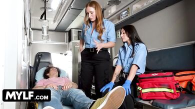 Big Tits Paramedics Skylar Snow & Alexa Chains Deepthroat Biker