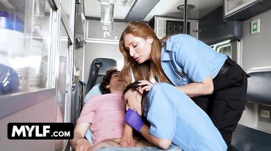 Big Tits Paramedics Skylar Snow & Alexa Chains Deepthroat Biker