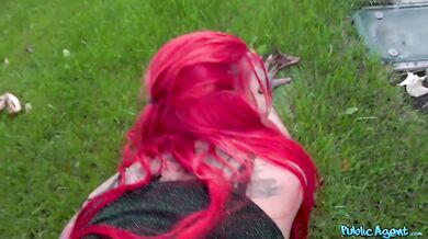 TS Sabien Demonia Big Ass Creampied Doggy Outdoors
