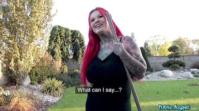 TS Sabien Demonia Big Ass Creampied Doggy Outdoors