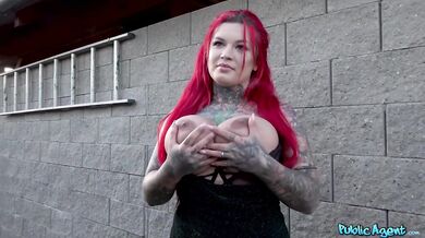 TS Sabien Demonia Big Ass Creampied Doggy Outdoors