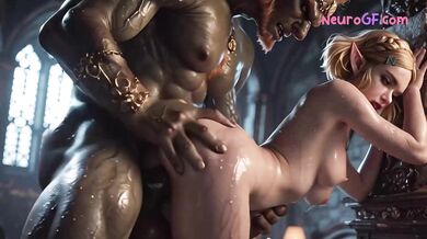 Blonde Zelda Queen Anal Creampie