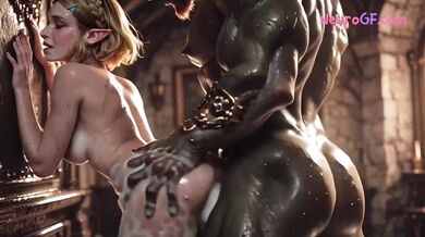 Blonde Zelda Queen Anal Creampie