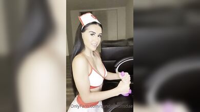 Big Tits Nurse Mia Falls Dildo Stroke