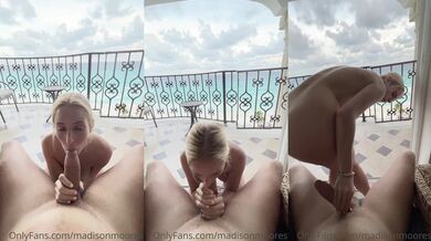 Madison Moores In Outdoor Quickie Fuck On The Balcony